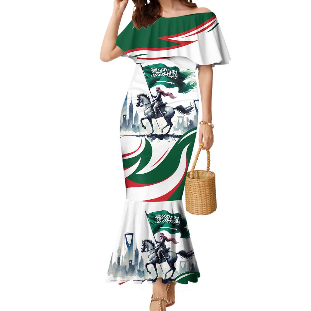 Saudi Arabia Horse Riders Mermaid Dress Arab Style - Wonder Print Shop