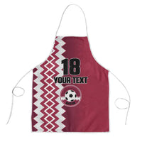 Custom Qatar Football Apron Maroon One Go Champion - Wonder Print Shop