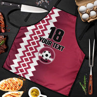 Custom Qatar Football Apron Maroon One Go Champion - Wonder Print Shop