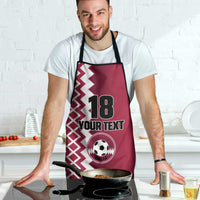 Custom Qatar Football Apron Maroon One Go Champion - Wonder Print Shop