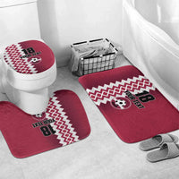 Custom Qatar Football Bathroom Set Maroon One Go Champion - Wonder Print Shop