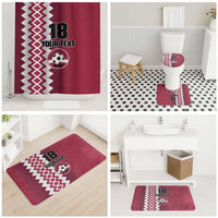 Custom Qatar Football Bathroom Set Maroon One Go Champion - Wonder Print Shop