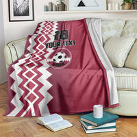 Custom Qatar Football Blanket Maroon One Go Champion - Wonder Print Shop