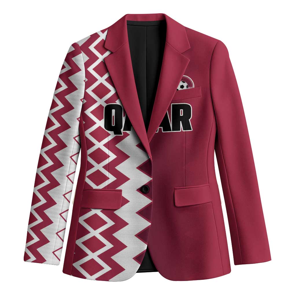 Custom Qatar Football Blazer Maroon One Go Champion - Wonder Print Shop