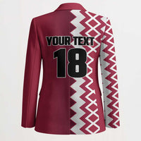 Custom Qatar Football Blazer Maroon One Go Champion - Wonder Print Shop