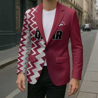 Custom Qatar Football Blazer Maroon One Go Champion - Wonder Print Shop