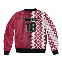 Custom Qatar Football Bomber Jacket Maroon One Go Champion - Wonder Print Shop