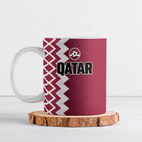 Custom Qatar Football Ceramic Mug Maroon One Go Champion - Wonder Print Shop