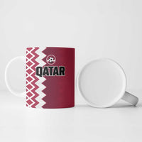 Custom Qatar Football Ceramic Mug Maroon One Go Champion - Wonder Print Shop