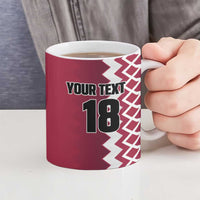 Custom Qatar Football Ceramic Mug Maroon One Go Champion - Wonder Print Shop