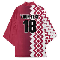 Custom Qatar Football Kimono Maroon One Go Champion - Wonder Print Shop
