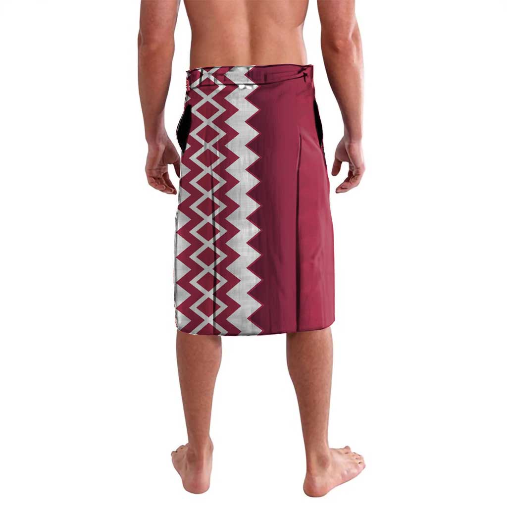 Custom Qatar Football Lavalava Maroon One Go Champion - Wonder Print Shop