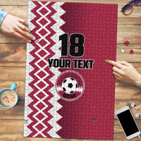 Custom Qatar Football Puzzle Maroon One Go Champion - Wonder Print Shop