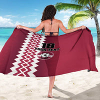 Custom Qatar Football Sarong Maroon One Go Champion - Wonder Print Shop