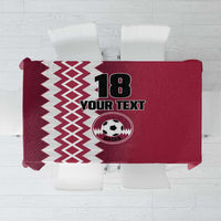 Custom Qatar Football Tablecloth Maroon One Go Champion - Wonder Print Shop
