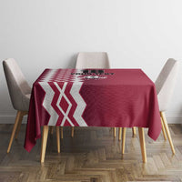Custom Qatar Football Tablecloth Maroon One Go Champion - Wonder Print Shop
