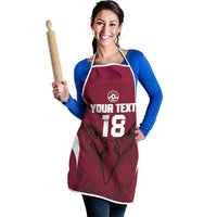 Custom Qatar Football Apron Maroon Falcon Spirit Red Version - Wonder Print Shop
