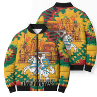 Lithuania Independence Day Bomber Puffer Jacket Vytis Knight National Pride