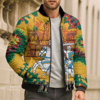 Lithuania Independence Day Bomber Puffer Jacket Vytis Knight National Pride