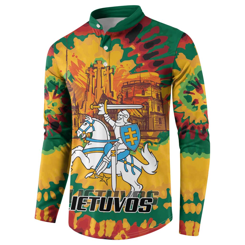 Lithuania Independence Day Button Sweatshirt Vytis Knight National Pride