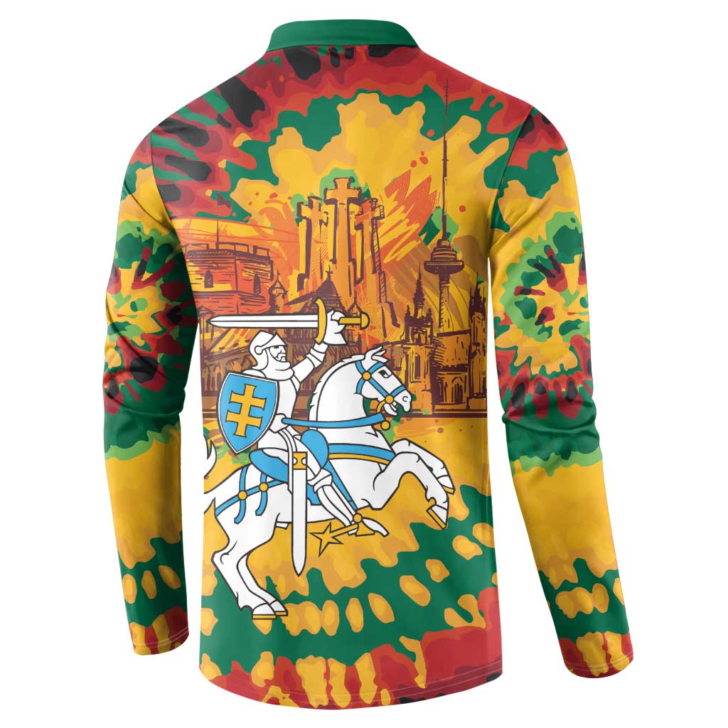 Lithuania Independence Day Button Sweatshirt Vytis Knight National Pride