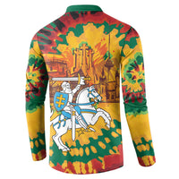 Lithuania Independence Day Button Sweatshirt Vytis Knight National Pride