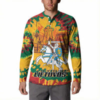 Lithuania Independence Day Button Sweatshirt Vytis Knight National Pride