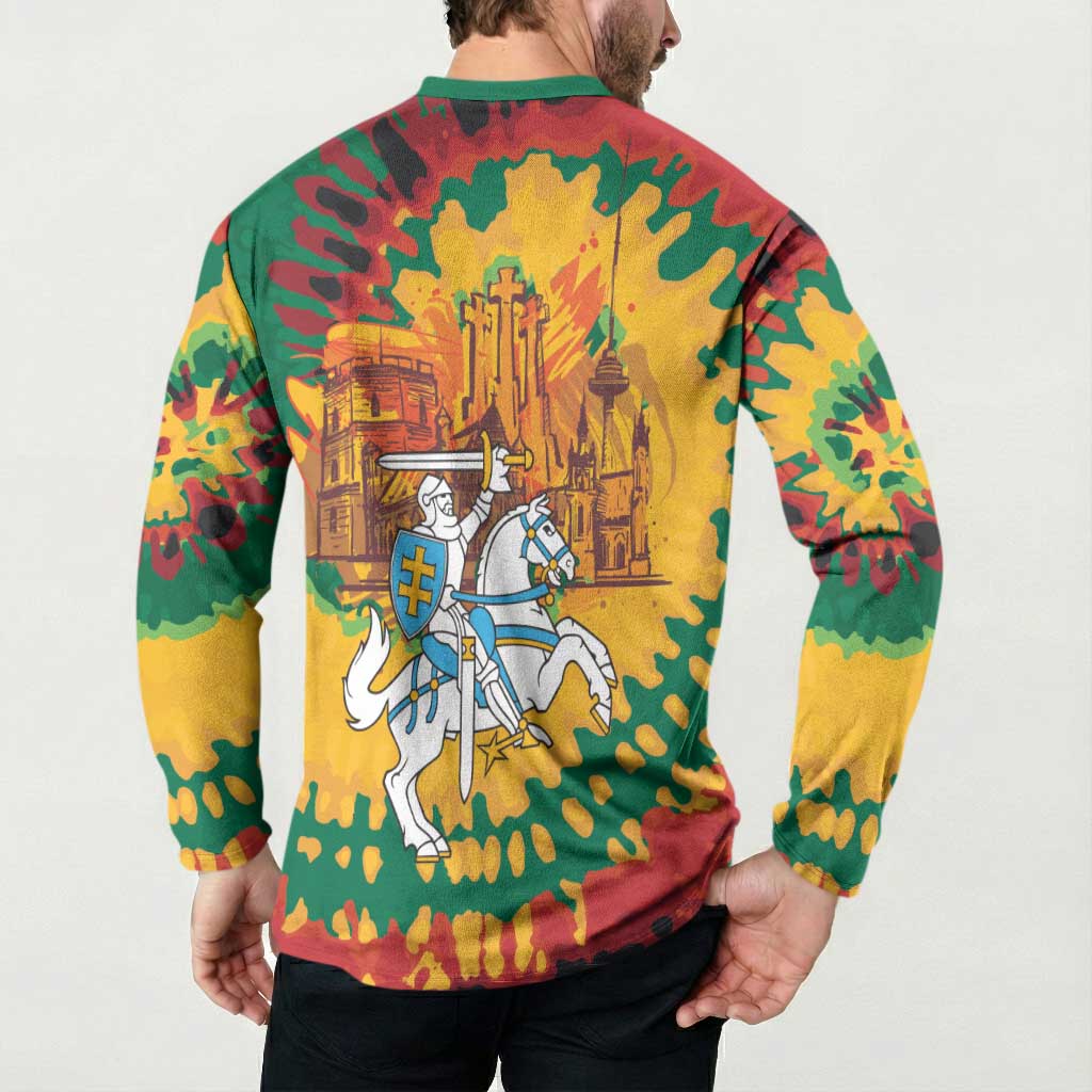 Lithuania Independence Day Button Sweatshirt Vytis Knight National Pride