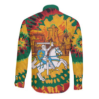 Lithuania Independence Day Long Sleeve Button Shirt Vytis Knight National Pride