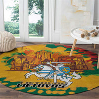 Lithuania Independence Day Round Carpet Vytis Knight National Pride