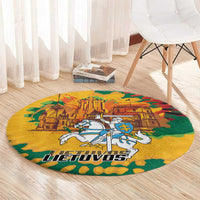 Lithuania Independence Day Round Carpet Vytis Knight National Pride