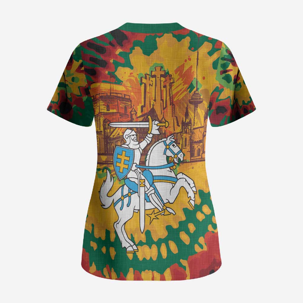 Lithuania Independence Day Scrub Top Vytis Knight National Pride