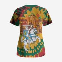 Lithuania Independence Day Scrub Top Vytis Knight National Pride