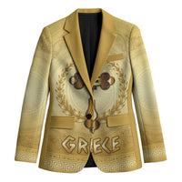Greece Orthodox Cross Blazer Ancient Greek Key Gold Heritage
