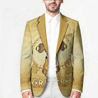 Greece Orthodox Cross Blazer Ancient Greek Key Gold Heritage