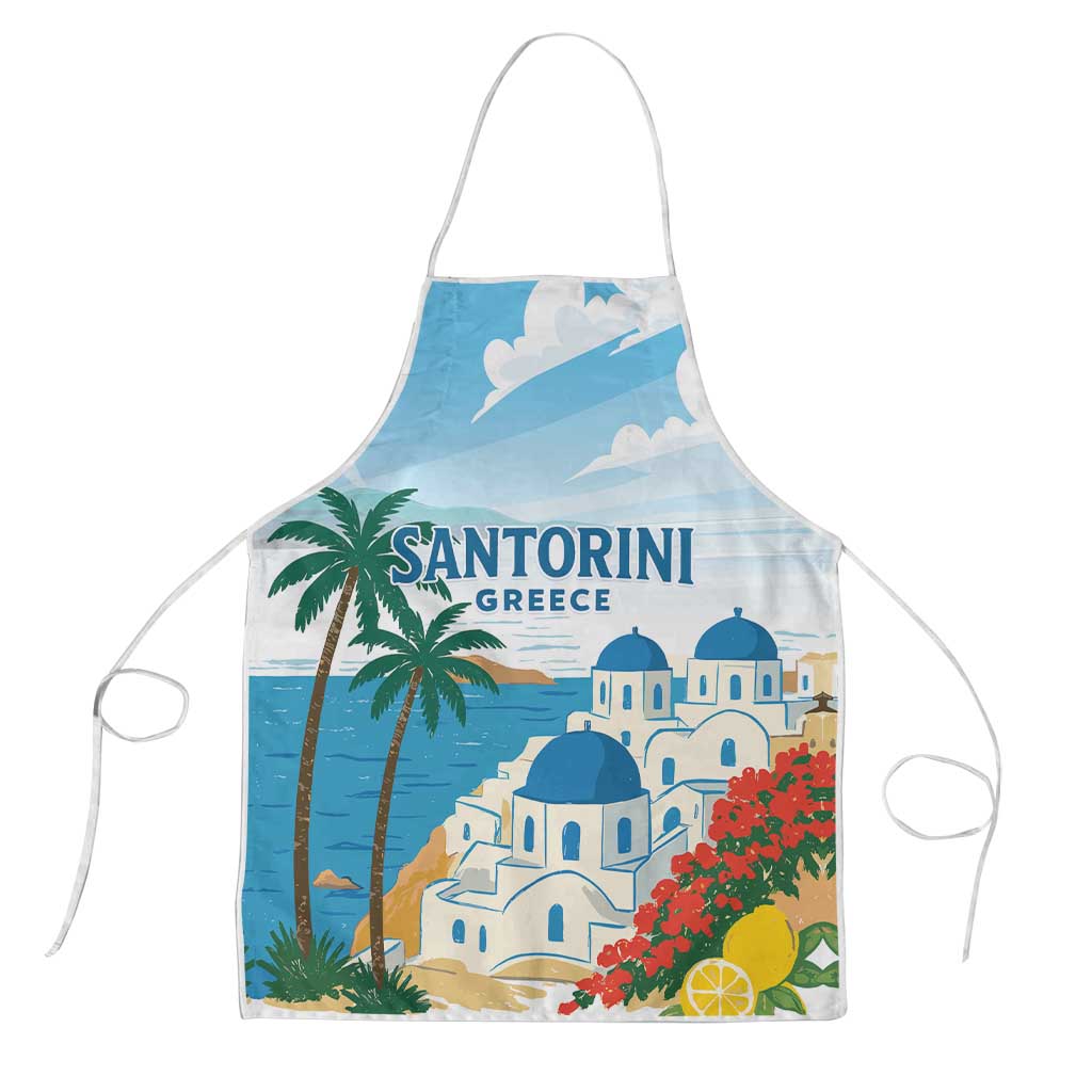 Greece Santorini Apron Greek Island Blue Dome Architecture Art