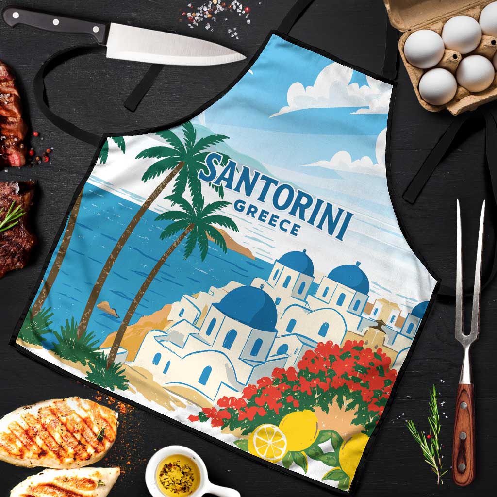 Greece Santorini Apron Greek Island Blue Dome Architecture Art