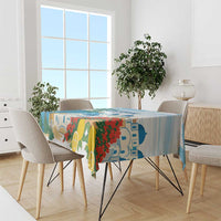 Greece Santorini Tablecloth Greek Island Blue Dome Architecture Art