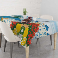 Greece Santorini Tablecloth Greek Island Blue Dome Architecture Art