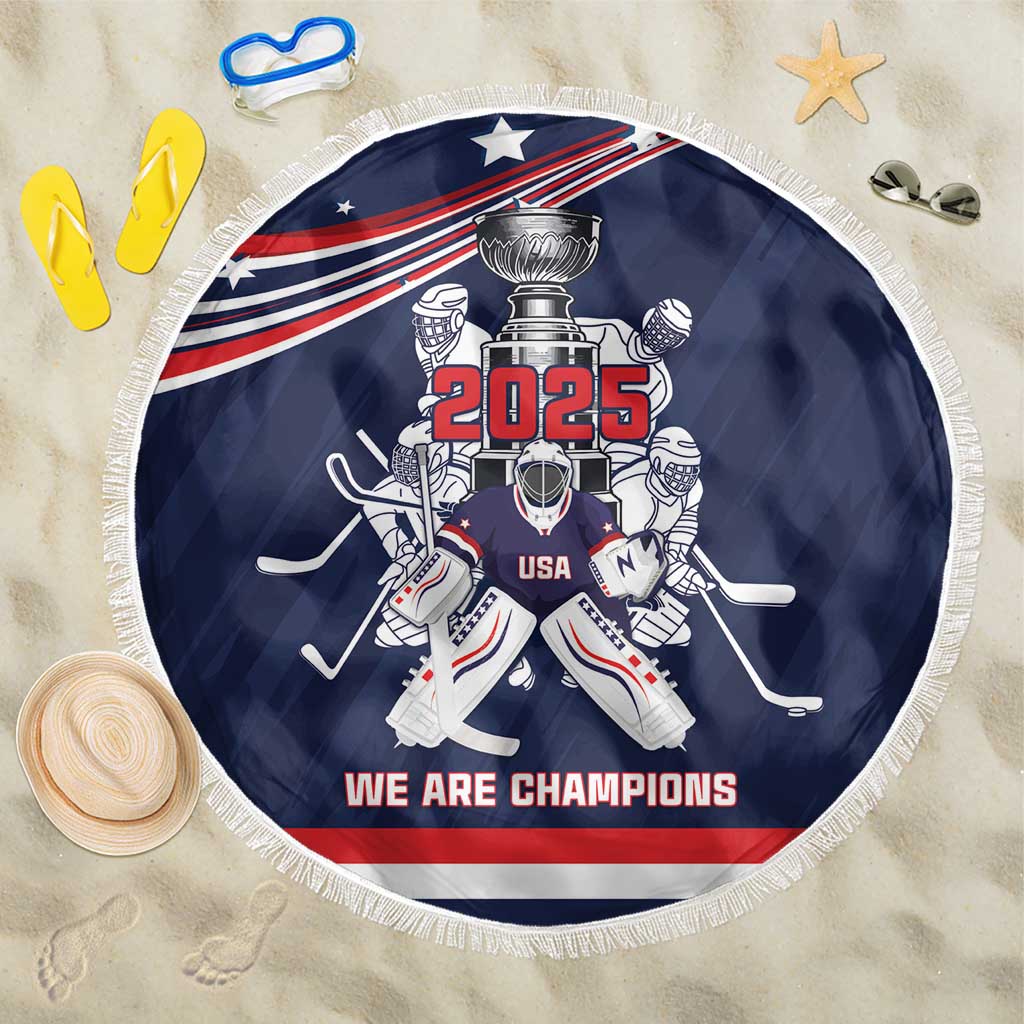 United States Ice Hockey Beach Blanket USA We Are Champions 2025