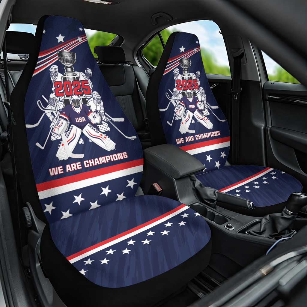 United States Ice Hockey Car Seat Cover USA We Are Champions 2025