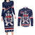 United States Ice Hockey Couples Matching Long Sleeve Bodycon Dress and Long Sleeve Button Shirt USA We Are Champions 2025