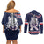 United States Ice Hockey Couples Matching Off Shoulder Short Dress and Long Sleeve Button Shirt USA We Are Champions 2025