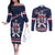 United States Ice Hockey Couples Matching Off The Shoulder Long Sleeve Dress and Long Sleeve Button Shirt USA We Are Champions 2025