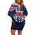 United States Ice Hockey Family Matching Off Shoulder Short Dress and Hawaiian Shirt USA We Are Champions 2025