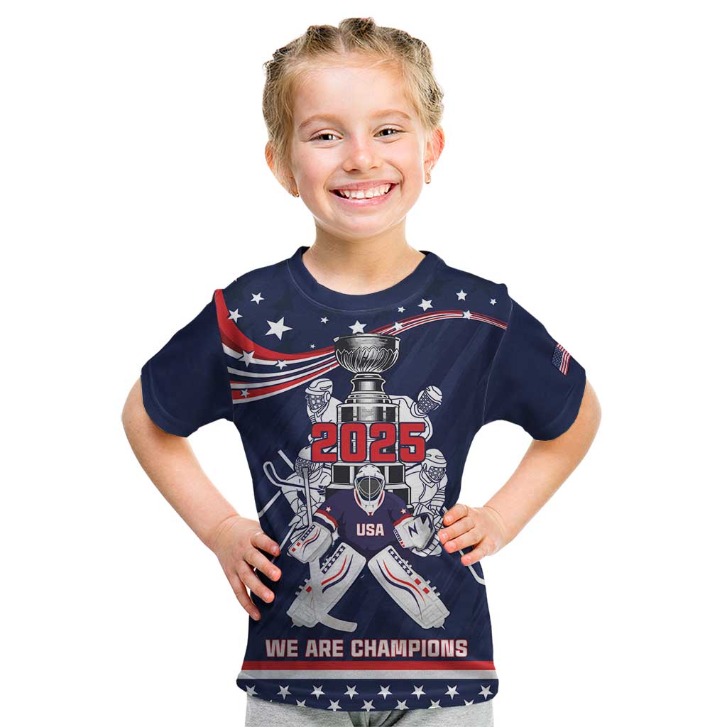 United States Ice Hockey Kid T Shirt USA We Are Champions 2025