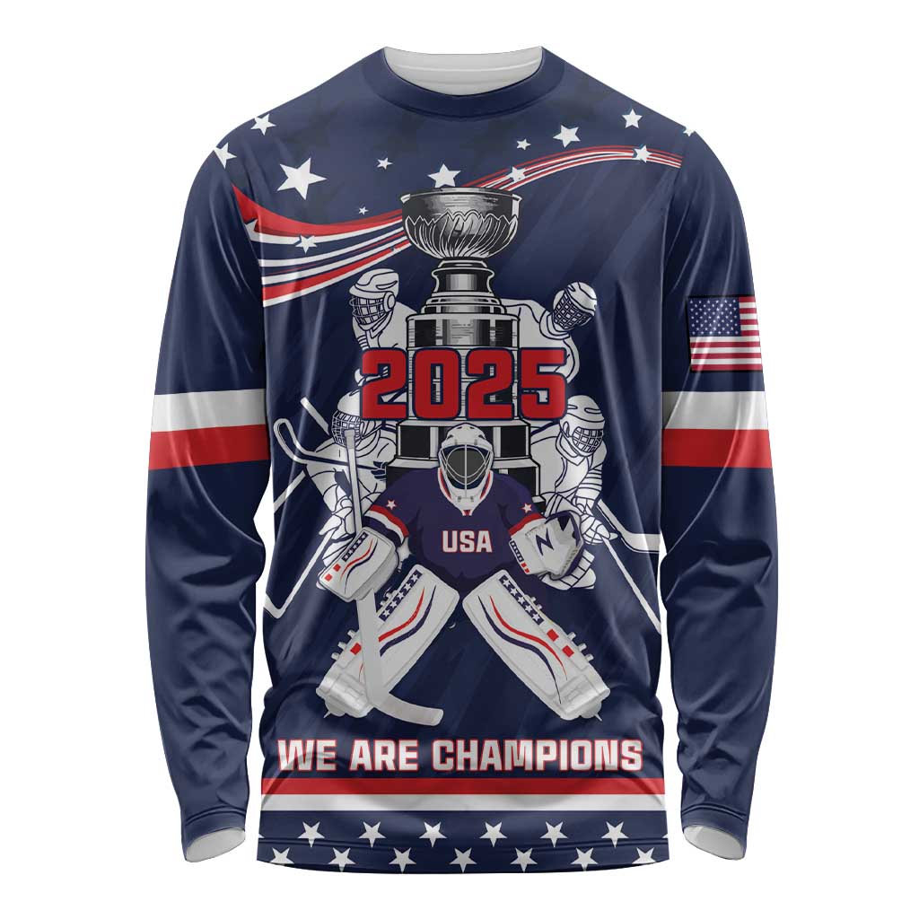 United States Ice Hockey Long Sleeve Shirt USA We Are Champions 2025