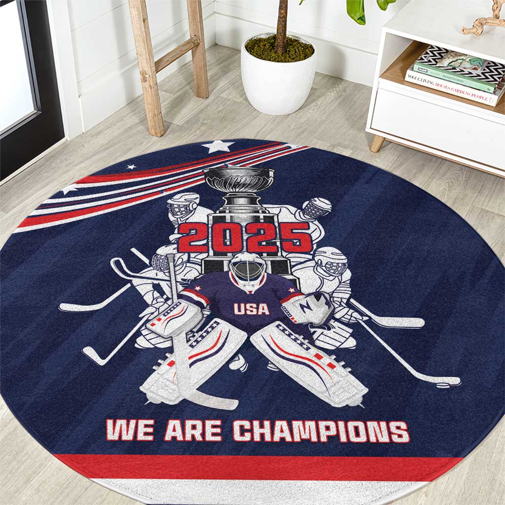 United States Ice Hockey Round Carpet USA We Are Champions 2025