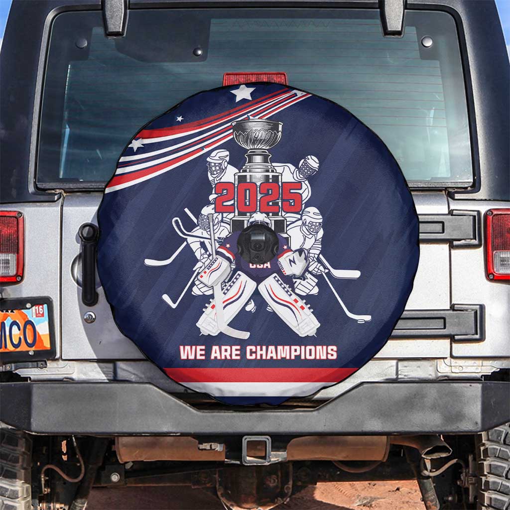 United States Ice Hockey Spare Tire Cover USA We Are Champions 2025