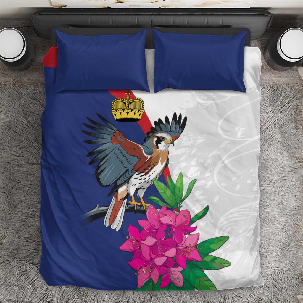 Furstentum Liechtenstein Bedding Set Kestrel With Alpine Rose Flower